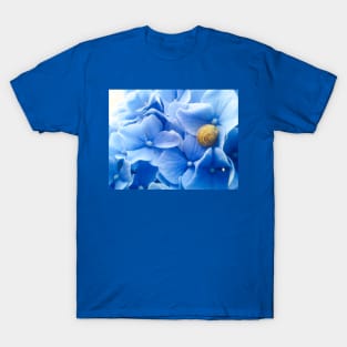 Golden Snail Blue Hydrangea T-Shirt